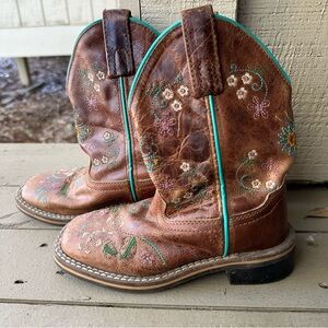 Smokey Mountain Floralie Kids Western Cowboy Boots Size 10.5